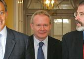 Peace process: Tony Blair, Martin McGuinness and Gerry Adams
