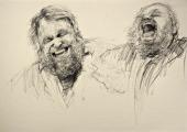 Hazel Bowman's 'Blessed is the Gift of Laughter' (Graphite), 2013, wins 3rd prize of the People's Award