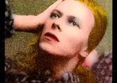 David Bowie on the cover of his 1971 album Hunky Dory, on which 'Andy Warhol' features