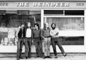 Pub rockers? Us? Brinsley Schwarz outside Northwood’s Reindeer pub, c. late 1971/early 1972