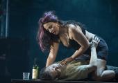 Rihab Chaieb's Carmen overcomes the resistance of Don Jose (Dmytro Popov) at Lillas Pastia's