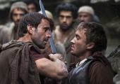Turn the other cheek, fellas. Joseph Fiennes and Tom Felton in 'Risen'