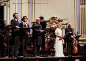 Lyricism wins over discussion: Sebastian Kohlepp (Flamand), Stephen Marsh (Olivier), Peter Rose (La Roche), conductor Alexander Soddy, Malin Byström (Countess) and Bo Skovhus (Count)
