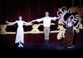 Goodbye Royal: Alina Cojocaru and Johan Kobborg at a Mayerling curtain call, with Laura Morera