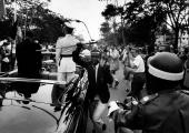This is my country: jubilant Congolese citizen Ambroise Boimbo seizes the ceremonial sword of Belgium's King Baudouin I (in white) in Léopoldville (Kinshasa) on 29 June, 1960, the eve of Congo's independence. © Robert Lebeck