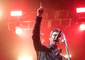 Noel Gallagher performing at Cardiff Castle
