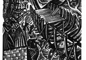 'The Building of the Ark', wood engraving from 'The Chester Play of the Deluge', 1927