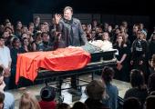 'I come to bury Caesar': David Morrissey as Mark Antony and David Calder as Julius Caesar