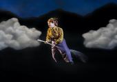 Airborne: Dianne Pilkington aloft in 'Bedknobs and Broomsticks'