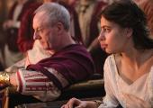 Nadia Parkes as Young Livia, with Liam Cunningham as Livius