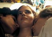 Bedtime: Theo (Louis Garrel), Isabelle (Eva Green) and Matthew (Michael Pitt)