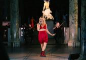 Statuesque: Ellie Goulding at the V&A
