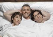 Three in a bed: Tamsin Greig (Bev), Matt LeBlanc and Stephen Mangan (Sean) return in 'Episodes'