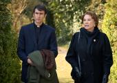 Matthew Lewis as Canon Daniel Clement with his mother Audrey (Amanda Redman)