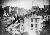 View of the Boulevard du Temple, taken by Louis Daguerre in 1838 in Paris
