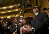 Filin (right) in a Bolshoi Theatre press conference last year