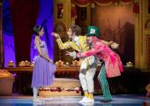 And who invited you?: Francesca Hayward as Alice, Valentino Zucchetti as the March Hare and Steven McRae as the Mad Hatter