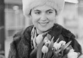 Vishnevskaya in 1963, the year she recorded and gave her first public performance of the War Requiem