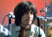 A watchful George Harrison at Twickenham Film Studios, 7 January 1969