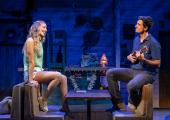 Georgina Castle and Josh St. Clair - a precarious moment, in every sense