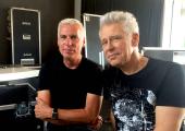 Promoter John Giddings (left) with U2's Adam Clayton