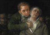 Francisco de Goya, detail of 'Self-portrait with Doctor Arrieta', 1820