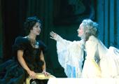 Miss Havisham (Paula Wilcox) weaves her cobwebs of revenge around the brittle Estella (Grace Rowe)