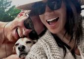 Harry, Meghan and Guy the beagle