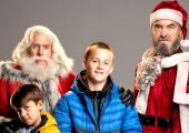 Santas R Us (l to r): Timothy Spall, Joshua McLees, Bamber Todd, James Nesbitt