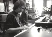 John Carpenter (left) and Alan Howarth in 1981, creating a landmark in electronic music for the cinema
