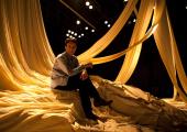 Dances with light: Michael Hulls amid the set for Russell Maliphant's The Rodin Project