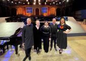 Second-night team: pianists Dylan Perez and Ella O'Neill, young mezzo-soprano Lauren Young, baritone Julien Van Mellaerts and soprano Anush Hovhannisyan