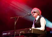 Shades of genius: Ian Hunter has a well-earned sit-down at the keyboard
