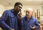 Not hackneyed: Walter (Idris Elba) and Bagpipes (Bill Bailey)