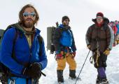 Because it's there: (from left) Jake Gyllenhaal, Michael Kelly and Josh Brolin head for the roof of the world