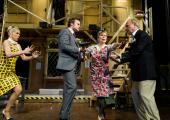 Farce-within-a-farce: Janie Dee, Jamie Glover, Celia Imrie and Jonathan Coy in 'Noises Off'