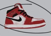 Sketch for Air Jordan 1, 1984 by designer Peter Moore
