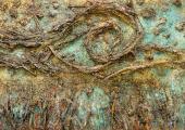 The Starry Night (De sterrennacht), 2019 by Anselm Kiefer,  . Emulsion, oil, acrylic, shellac, straw, gold leaf, wood, wire and sediment of electrolysis on canvas, 470 × 840 cm.