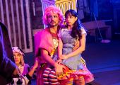 Amanda Vilanova, Fabrizio Matteini and Aliya Roberts in 'The Foreigners' Panto'