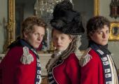 'Riot Club' couture: from left, Shaun Evans, Natalie Dormer as Lady W, Aneurin Barnard
