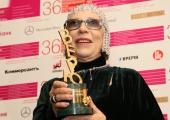 Undisputed star: Russian actress Inna Churikova with her Konstantin Stanislavsky: "I Believe"' award