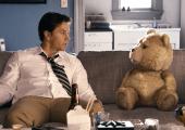 You talkin' to me? Mark Wahlberg and a furry friend in 'Ted'
