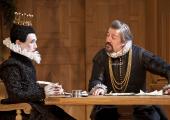 Some have greatness thrust upon 'em: Stephen Fry's Malvolio attempts to woo his Olivia (Rylance)
