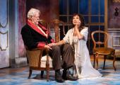 Hunted and hunter: Matthew Kelly as the gullible Domenico, Felicity Kendal as the deceptive Filumena