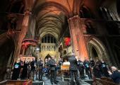 Singers, IBO and Peter Whelan in St Patrick's Cathedral