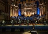 Space to act and interact: soloists, orchestra and chorus in Opera North's 'Fidelio' from Leeds Town Hall
