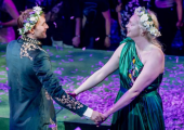A light-footed, dancing thing: Oliver Chris and Gwendoline Christie in A Midsummer Night's Dream