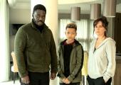 Family in crisis: Manny (Babou Ceesay), Isaac (Max Fincham) and Sam (Jill Halfpenny)