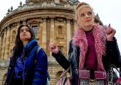 Nas (Amy-Leigh Hickman) and Missy (Poppy Lee Friar) go to Oxford