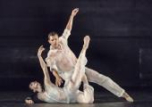 Rough and tumble: Natalia Osipova and Jonathan Goddard in 'Flutter'